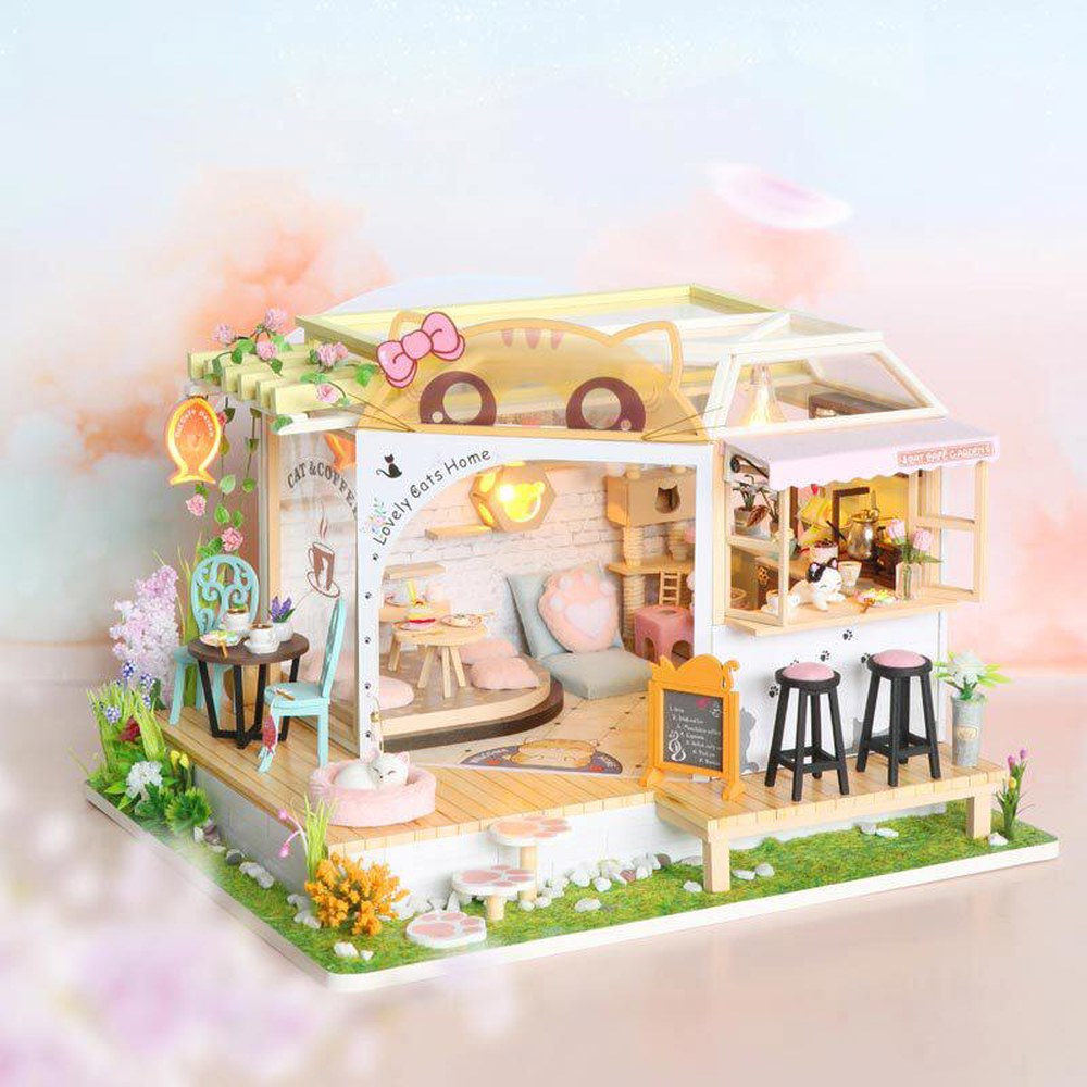 무문 고양이 호두색 은신처 카페 뒷마당기본 color 고양이집 우드하우스 개집 우드 오두막 등반 diy 라지 고양이 카페 뒷마당기본 - 상세 이미지 2