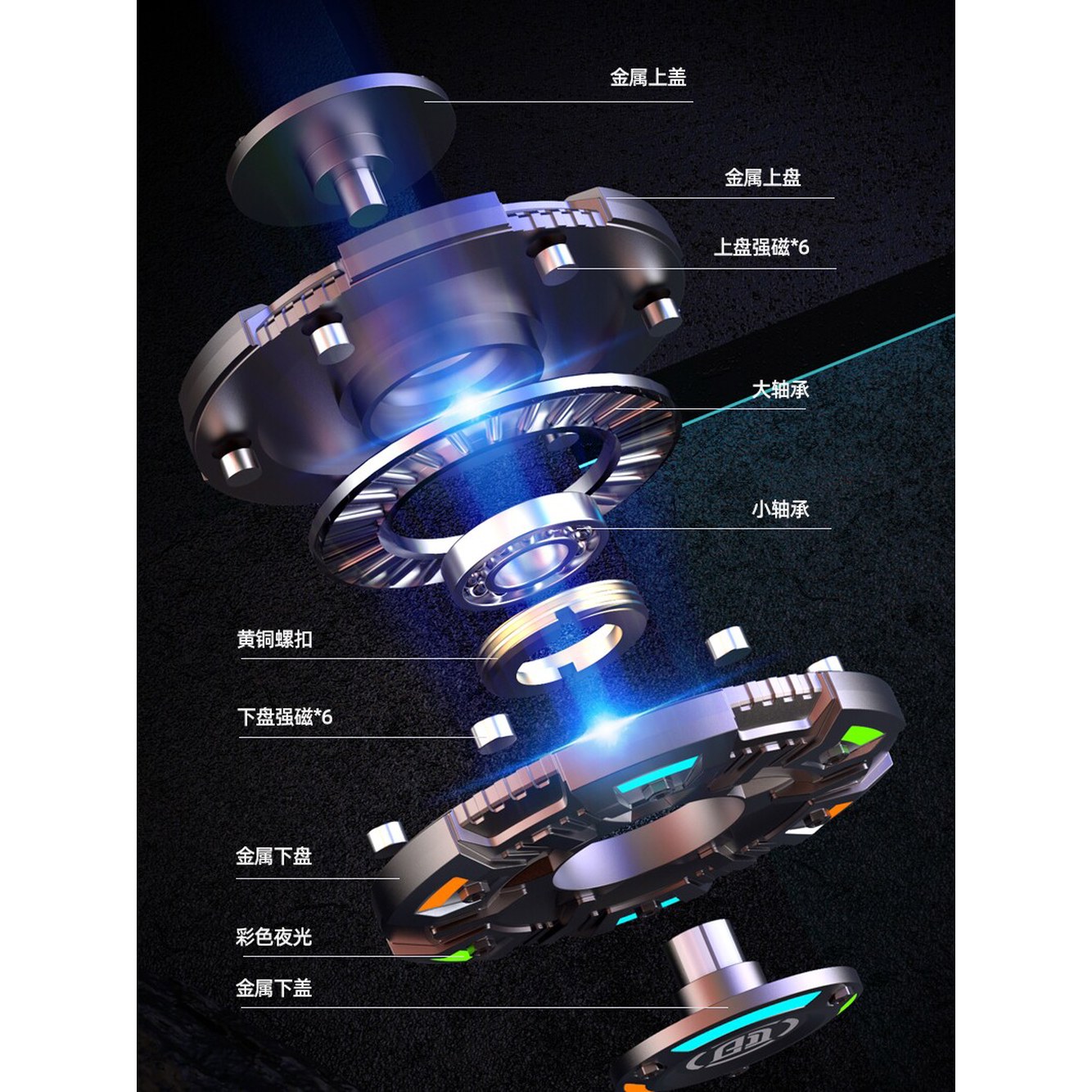 UFO 피젯토이 매직 돌아오는 재밌는 그레이 블랙 침입자젠틀맨 침입자젠틀맨 블랙 - 상세 이미지 2