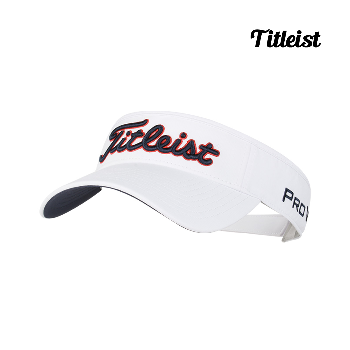 타이틀리스트 모자 투어 퍼포먼스 바이저 골프모자 남성 화이트 레드 TH25VTP-146 - 상세 이미지 3