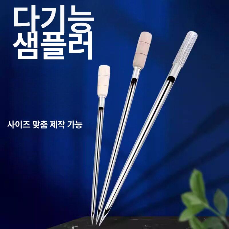 곡물 샘플러 채취기 토양 검사 흙 옥수수 밀 시료 튜브 25x1.0 나무 손잡이 - 상세 이미지 4