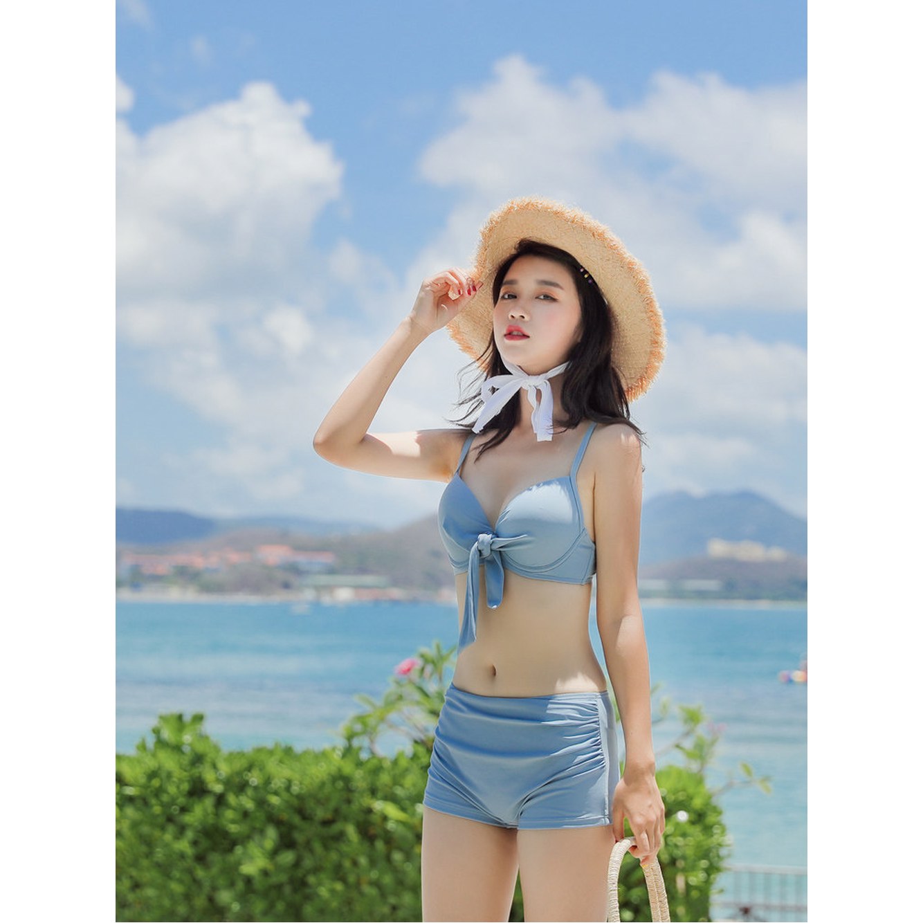 모녀수영복 수영복 서핑 호캉스 모녀 비키니 비키니수영복 온천 커플 아동 맘커플룩 실외 휴가 아동 M - 상세 이미지 2