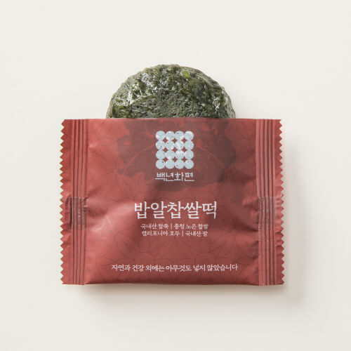 찹쌀떡 백년화편 반반세트 32개 답례떡 쑥 호두 수능 밥알찹쌀떡 택배 개별포장 떡맛집 이미지 4