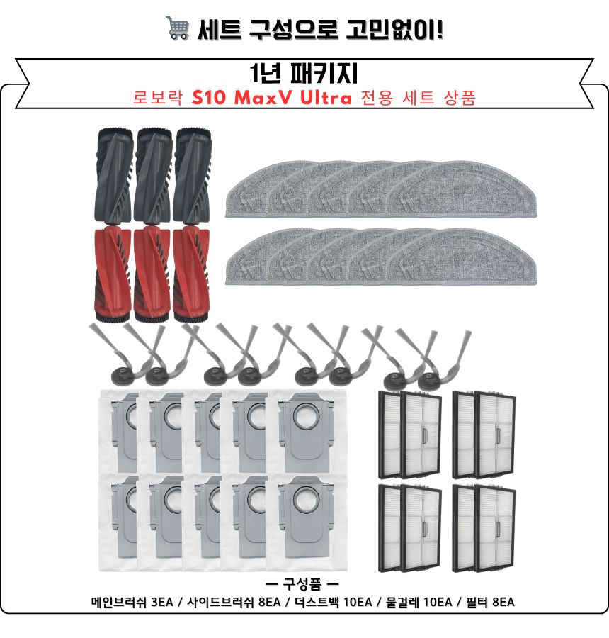 [호환] 로보락 S10 MaxV Ultra 소모품 필터 2EA - 상세 이미지 3