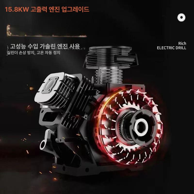 가스 예초기 충전식 휴대용 잡초제거 제초기 농업용 2행정 표준 세트 - 상세 이미지 4