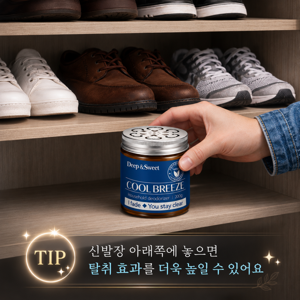 딥앤스윗 쿨브리즈 실내 방 화장실 옷장 차량용 탈취제 페퍼민트향 200g - 상세 이미지 5