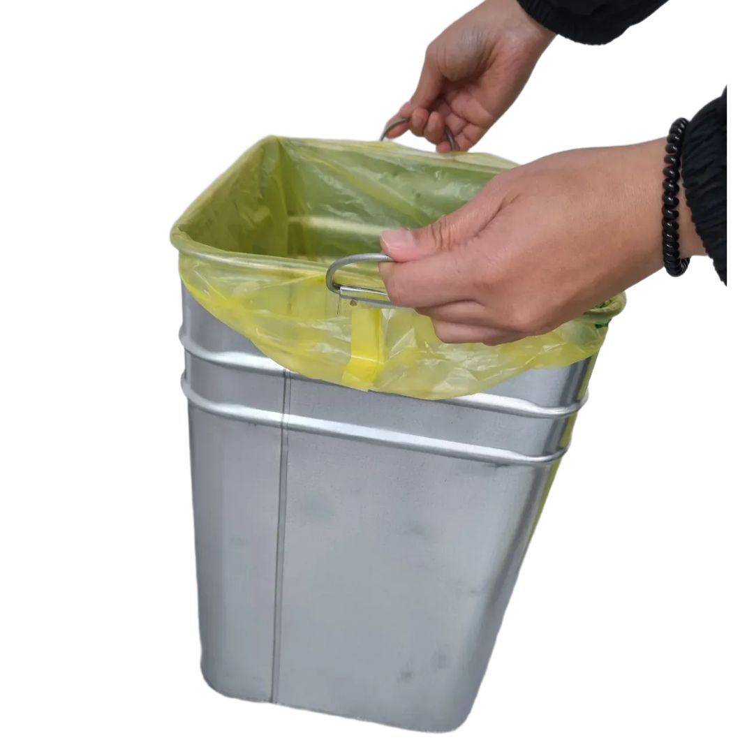 철제 휴지통 쓰레기통 스텐 사각 20L, 1개 - 상세 이미지 2