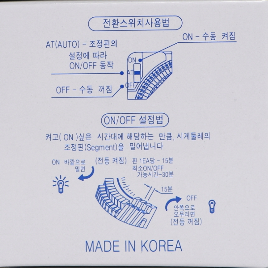아날로그 타이머 타임스위치 HTS-24F 콘센트형 한승계기 이미지 8