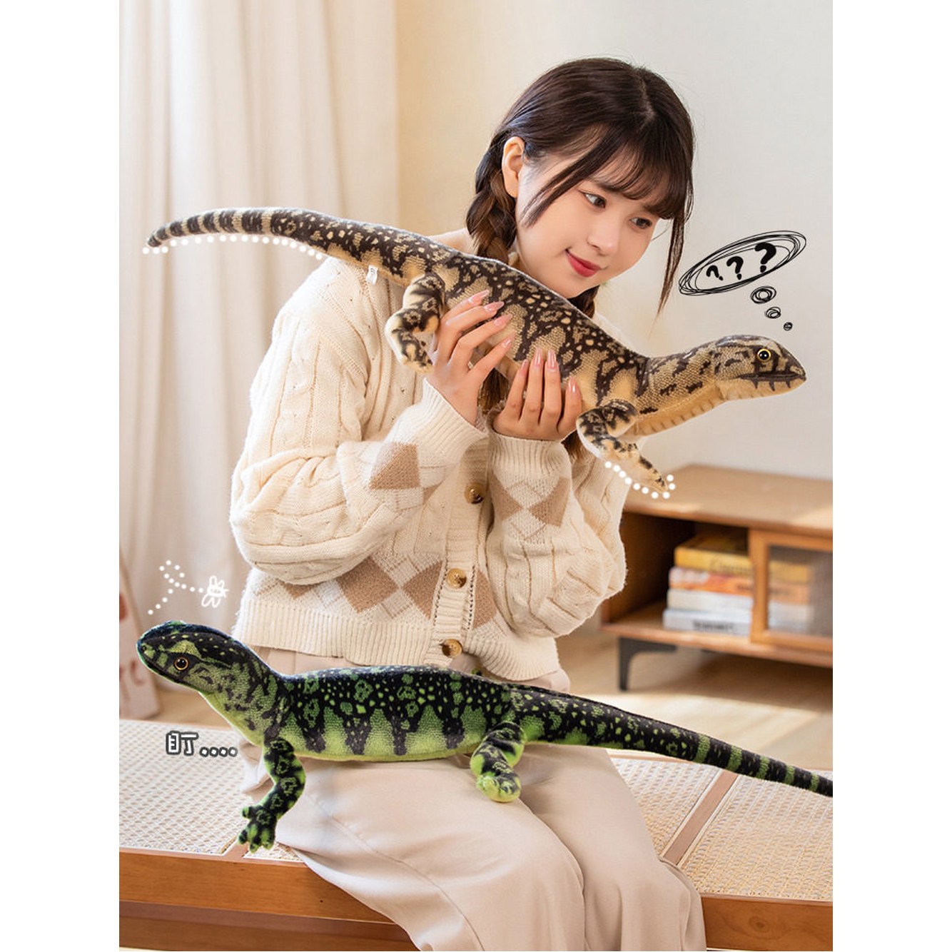 cm 생일 유니크한 200cm정도(눈꺼풀 75 도마뱀인형 있음) 대형 제외) 악어 도마뱀 자석부착발 파충류 리얼리쟈드브라운 리얼리쟈드브라운 200cm정도(눈꺼풀 있음) - 상세 이미지 2