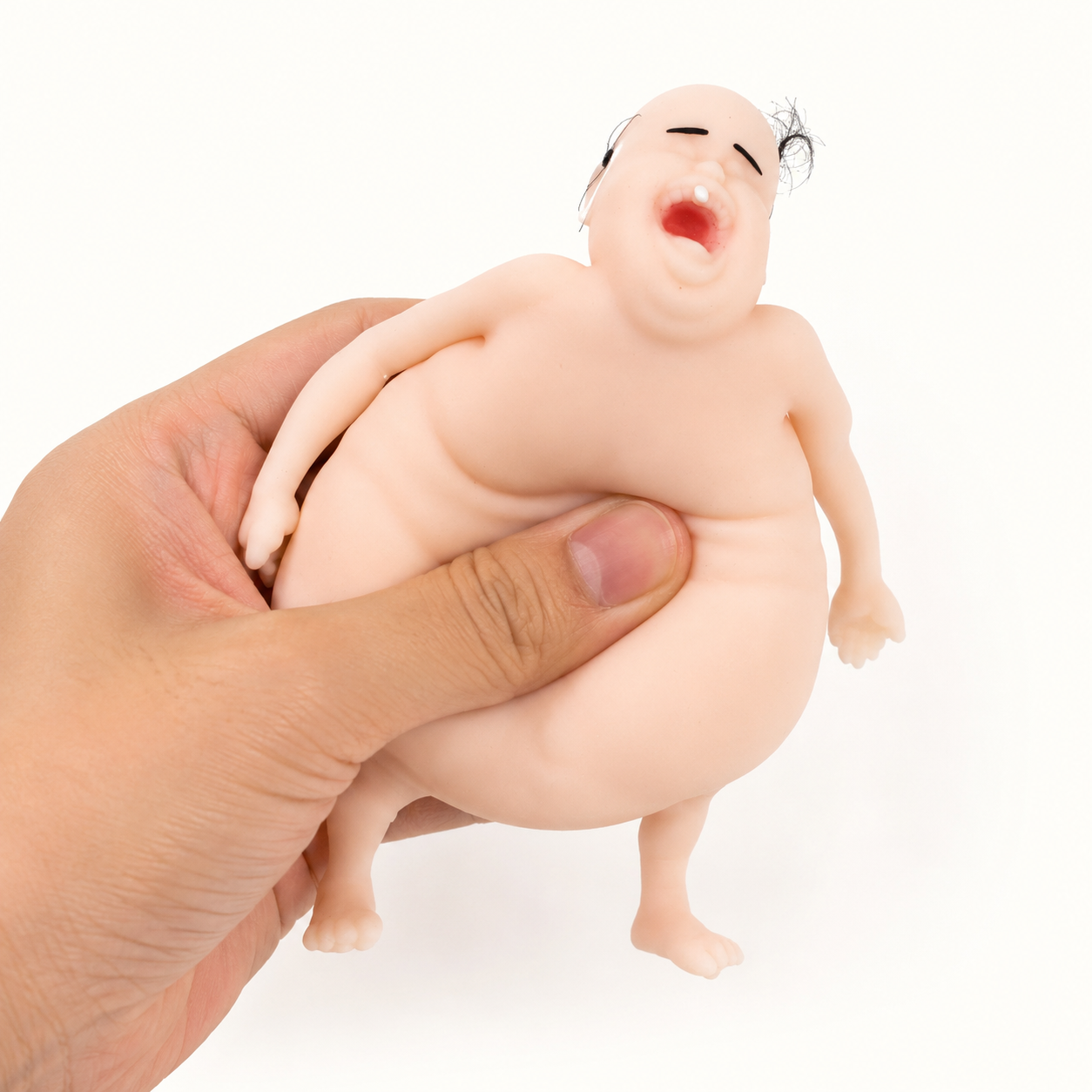 할배 말랑이 스퀴시 장난감 웃긴 스트레스 해소 볼 촉감 선물 찐득 모찌 말랑 주물럭 인형 - 상품 이미지