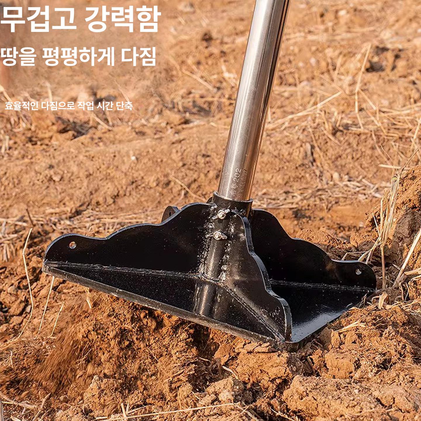흙 다짐 다지기 농업용 압축 도구 컴팩터 래머 수동 받침대 람마 소형 램머 평탄화 콤팩터 - 상세 이미지 4