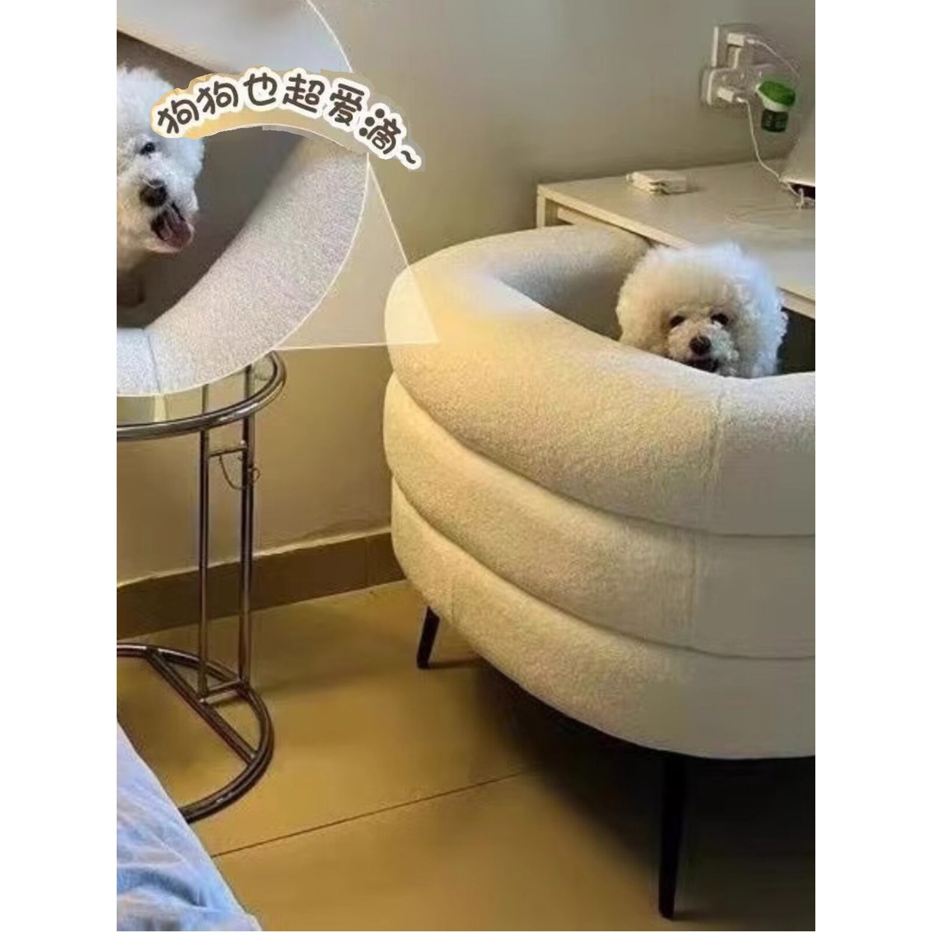 기술 2028 해피원 소파 화이트 라운지 의자 클라우드 양털 69 조명 1 베 카본 블랙 레그 두꺼운 스펀지 쿠션 - 상세 이미지 2