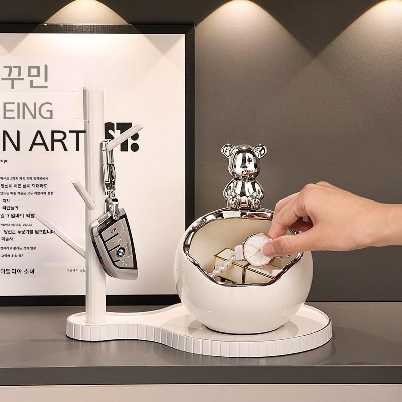 현관 열쇠 수납함 신발장 거실 인테리어 소품 레트로 프랑스 까치 선인장 스탠드 - 상세 이미지 3