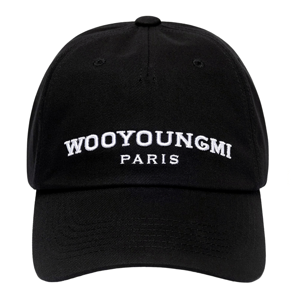 [우영미] 엠브로이드 로고 볼캡 블랙 W263CA52 661B - 상품 이미지