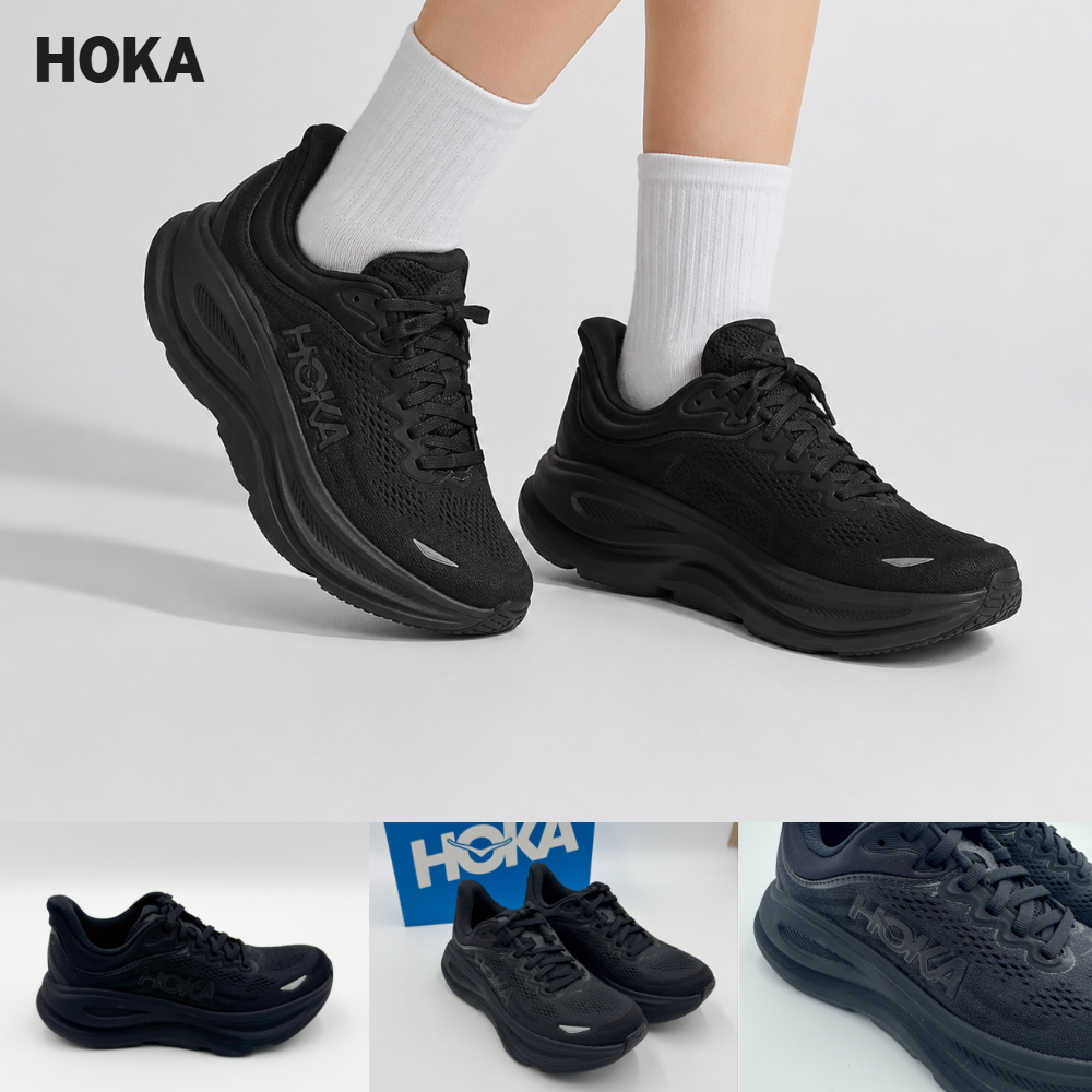 호카 본디9 여성 쿠셔닝 러닝화 데일리 캐주얼 발편한 운동화 블랙