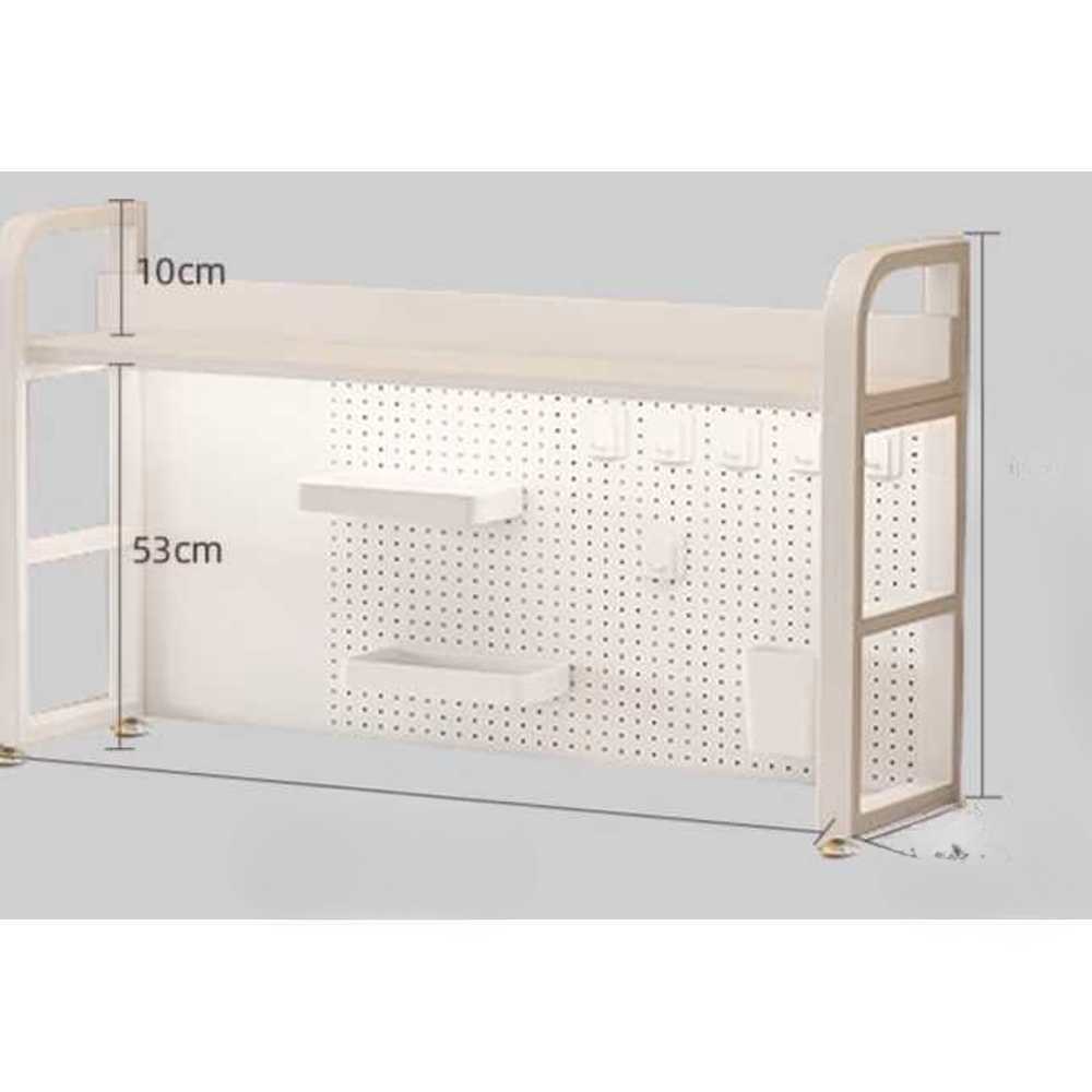 철제 타공판 55CM 책상상부장 수납 서랍안함 페그보드 1 업그레이드입장 접착식 스몰사이즈 프레임화이트 타공판악세사리 1 업그레이드입장 스몰사이즈 서랍안함 - 상품 이미지