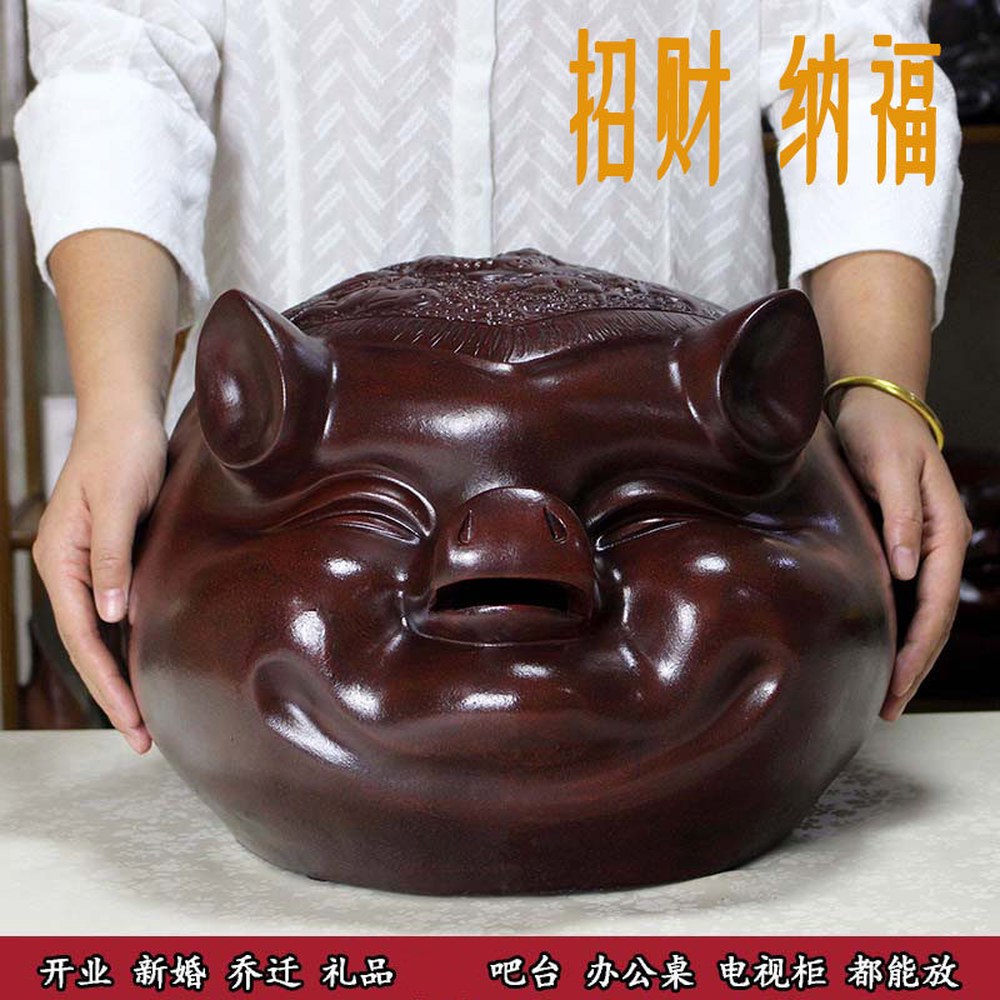 데스크탑 개업선물 나무 A형 몸판 중형 13 선물 동전저금통 40cm Fu 복돼지 축복 복자 13 복자 - 상세 이미지 2