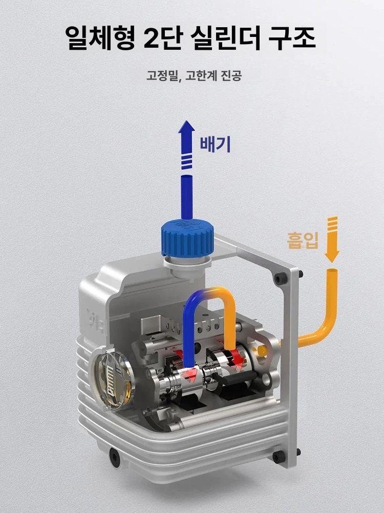 올렌토 에어컨진공펌프 에어컨진동펌프 펌프 다용도 FY 1H N 미니 1l 압력계 - 상세 이미지 5