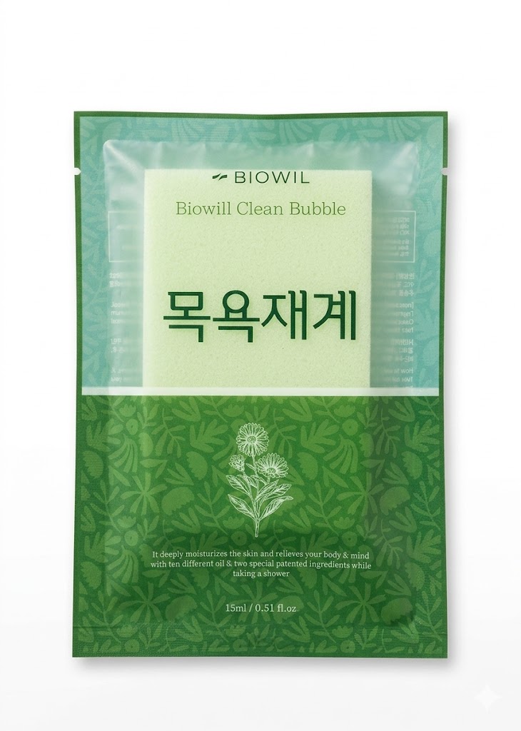 캠핑필수템 목욕재계 5개 일회용 바디워시 스펀지 호캉스 여행용 - 상세 이미지 2