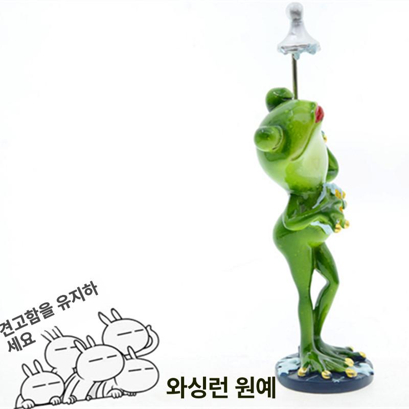 요가하는 개구리 장식품 연못 레트로 변기 위의 외로운 - 상세 이미지 2