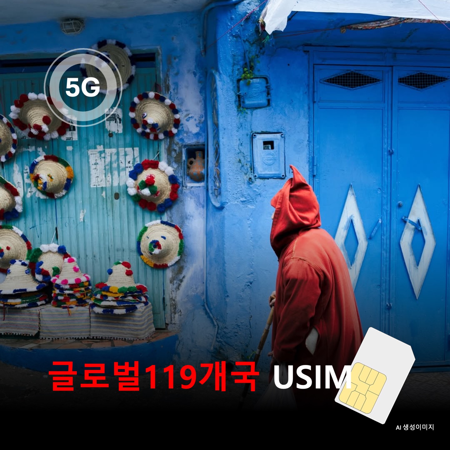 [유심칩] 글로벌119개국 통합 유심 USIM 데이터 전용 매일 무제한 이심통 - 상품 이미지