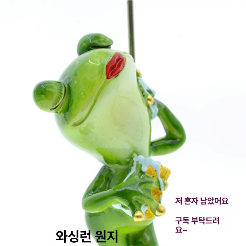 요가하는 개구리 장식품 연못 레트로 변기 위의 외로운 - 상세 이미지 4