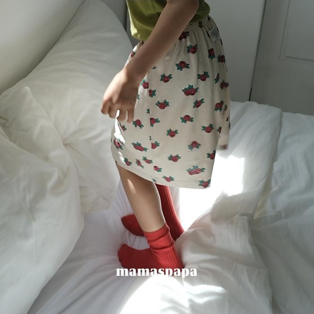 보아투 유아 마마스파파 파인스커트 S~XL 여름 여아 치마 밴딩 고무줄 자매룩 데일리룩 - 상세 이미지 2