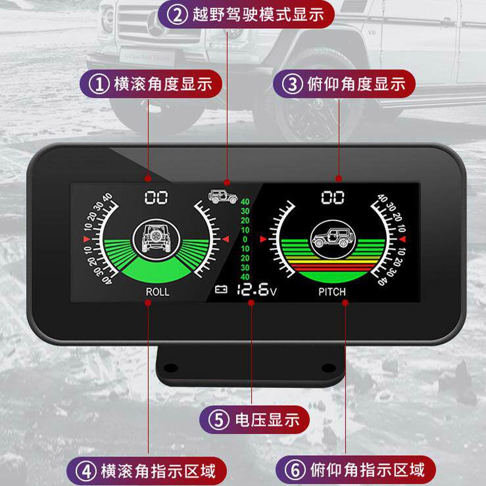 GPS 경사계 오프로드 고정밀 나침반 차량용 고도계 - 상세 이미지 2