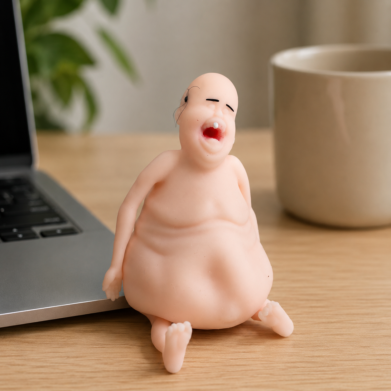 할배 말랑이 스퀴시 장난감 웃긴 스트레스 해소 볼 촉감 선물 찐득 모찌 말랑 주물럭 인형 - 상세 이미지 2