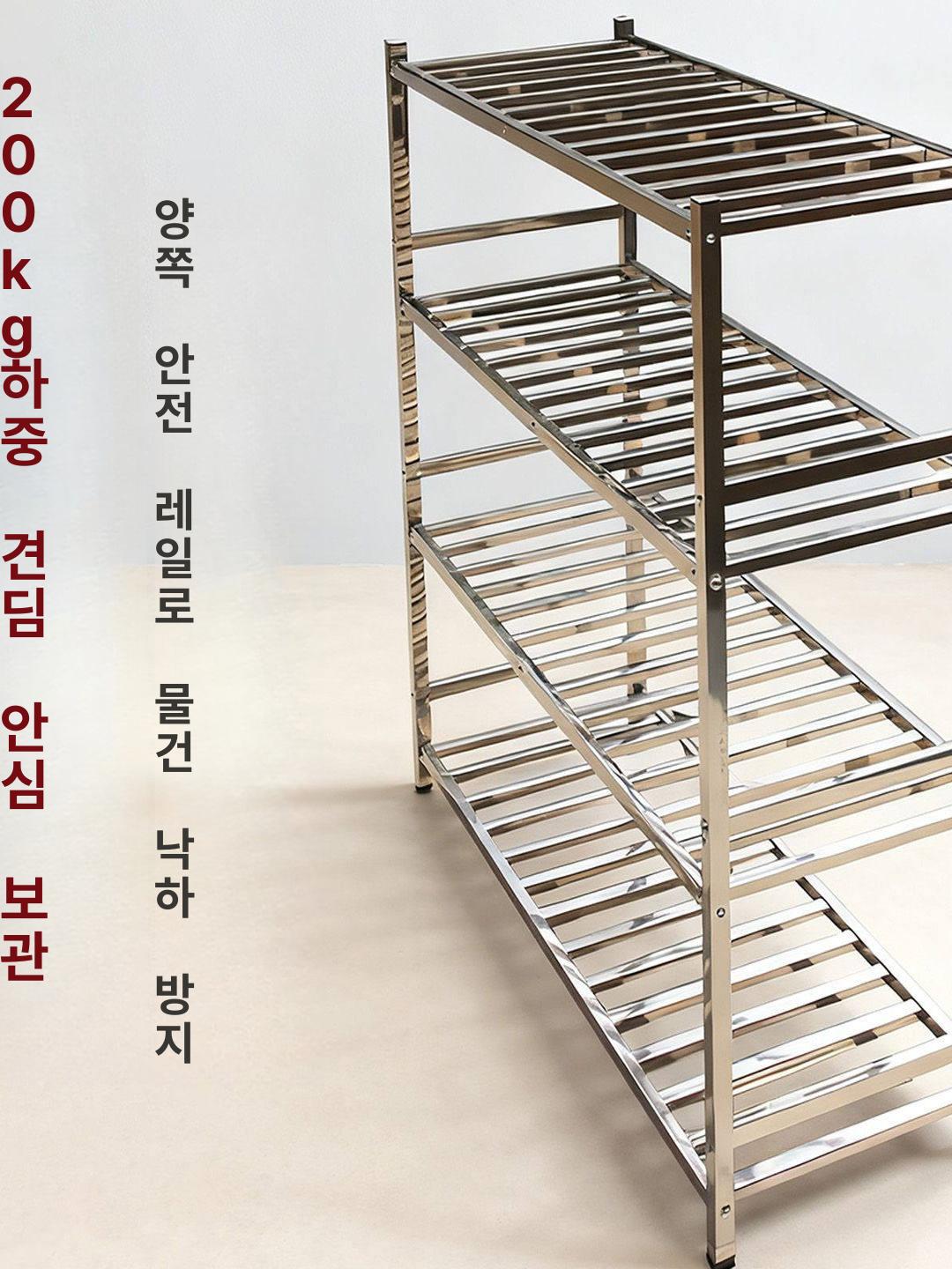 파이프 선반 스텐 사각 업소용 다용도 수납 받침대 보강 30x150x40 4단 - 상세 이미지 5