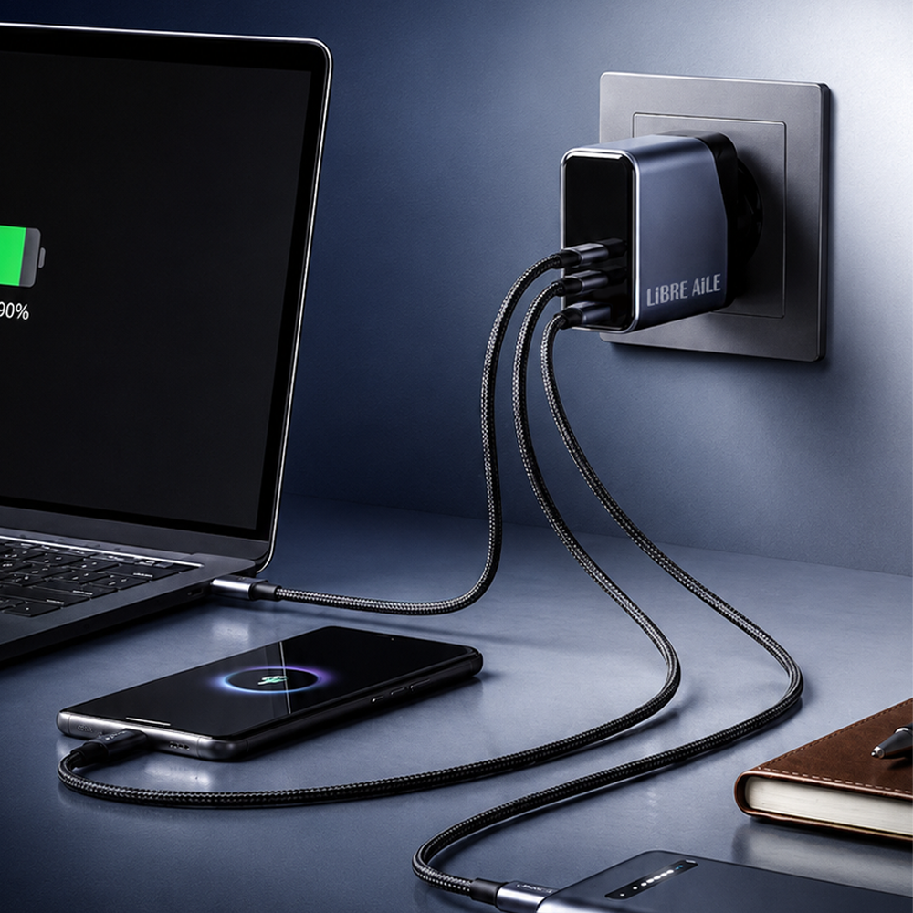 리브엘 GaN 120W 멀티 초고속 충전기 PD 노트북 어댑터 3포트 - 상세 이미지 5