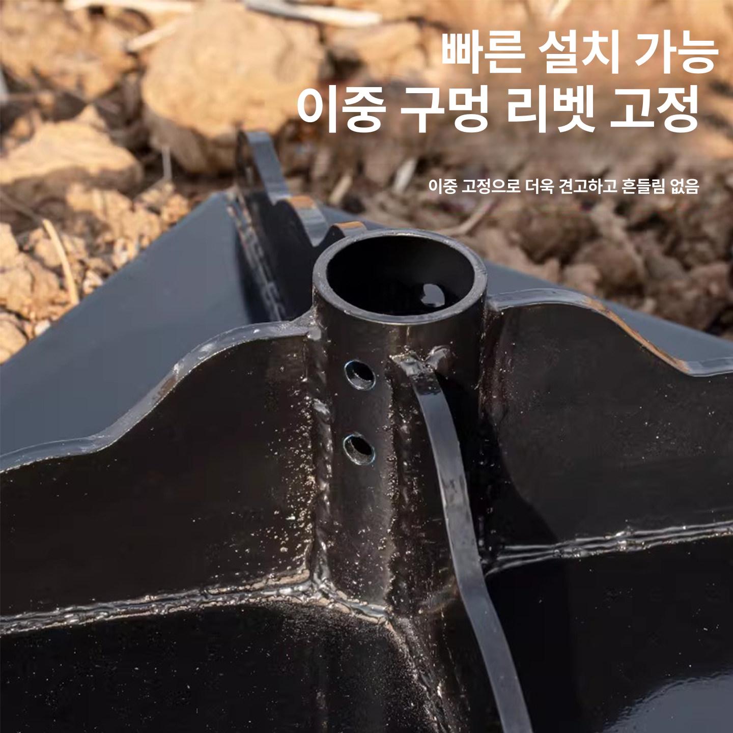 흙 다짐 다지기 농업용 압축 도구 컴팩터 래머 수동 받침대 람마 소형 램머 평탄화 콤팩터 - 상세 이미지 5