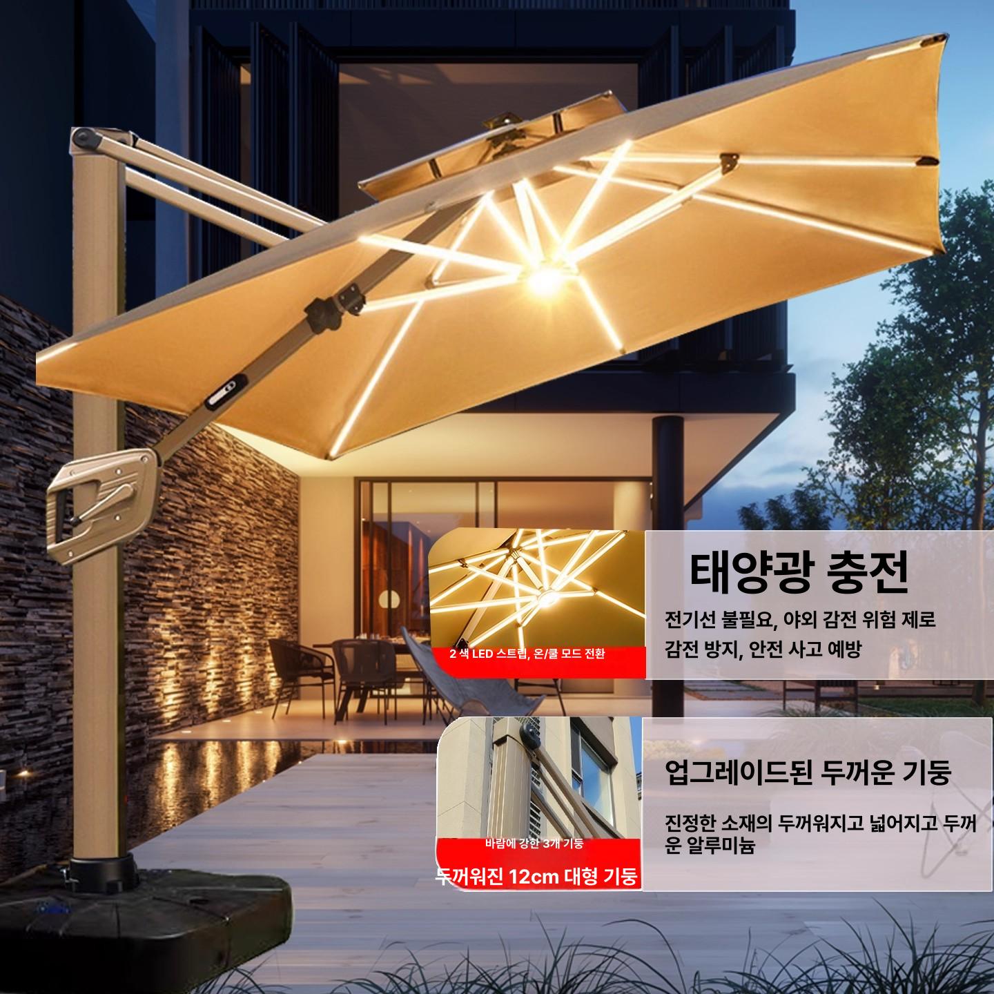 야외 대형 정원용 햇빛가리개 로마형 럭셔리 플래그십 8cm 3m 160kg - 상세 이미지 2