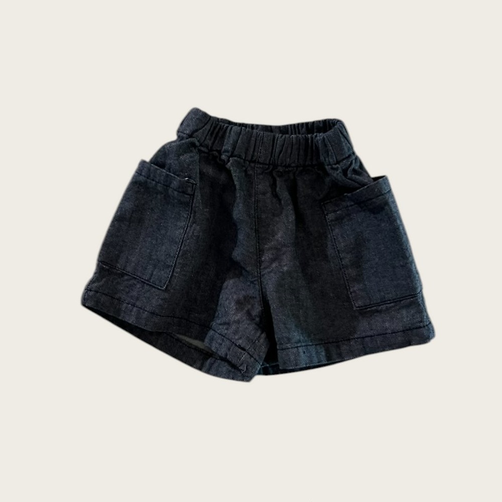 여름 포켓 데님반바지 청팬츠 XS-XL 오트밀 - 상세 이미지 2