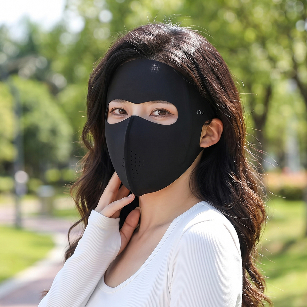 uv차단 냉감 자외선차단마스크 얼굴전체 쿨링 여름 여성 골프 마스크 러닝 얼굴햇빛가리개 - 상세 이미지 5