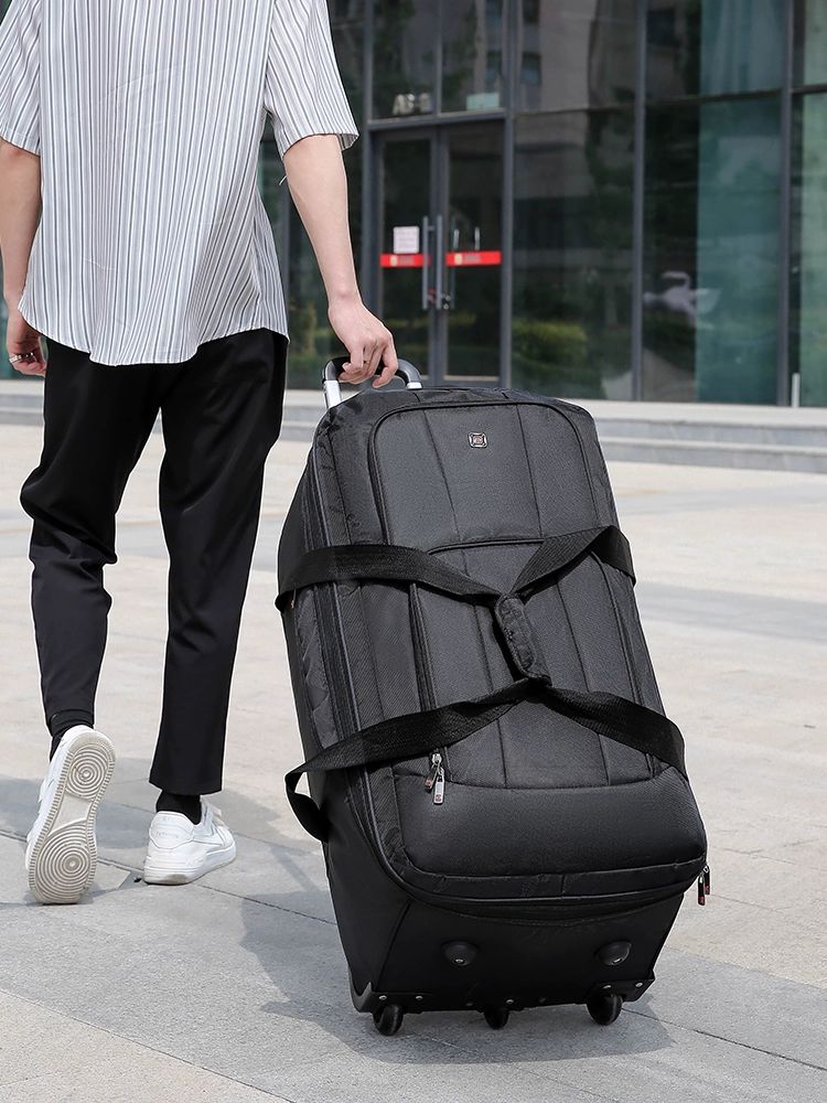 롤링 보스턴백 아이스하키 장비 수납 이동식 가방 블랙 중형 75l - 상품 이미지