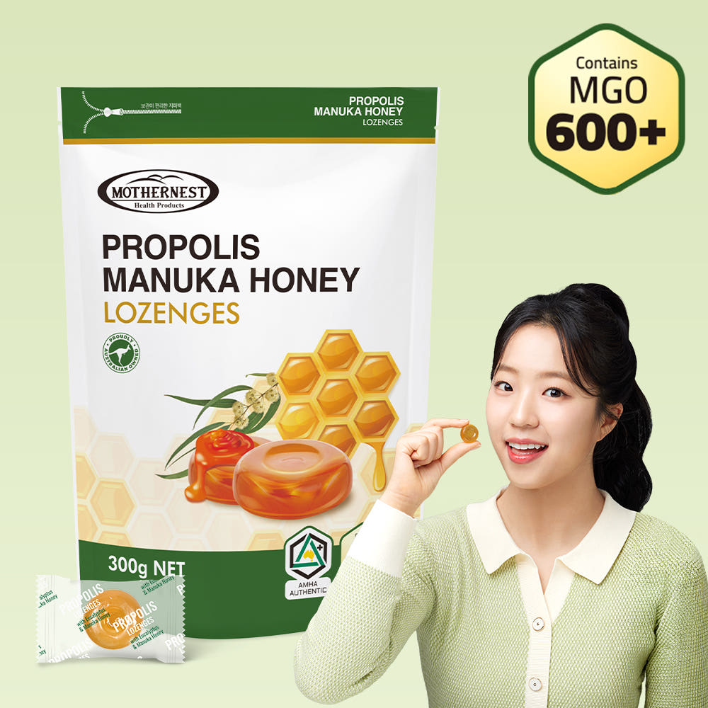 마더네스트 호주산 프로폴리스 마누카 허니 로젠지스 캔디 (MGO600+) 300g, 1개