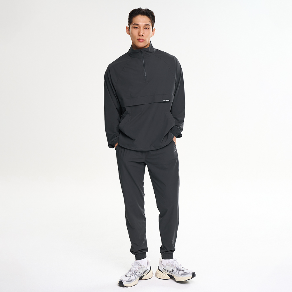 남자 여성 러닝 아노락 상하세트 스트레치 자켓 조거팬츠 등산복 운동복 (2컬러) - 상세 이미지 4