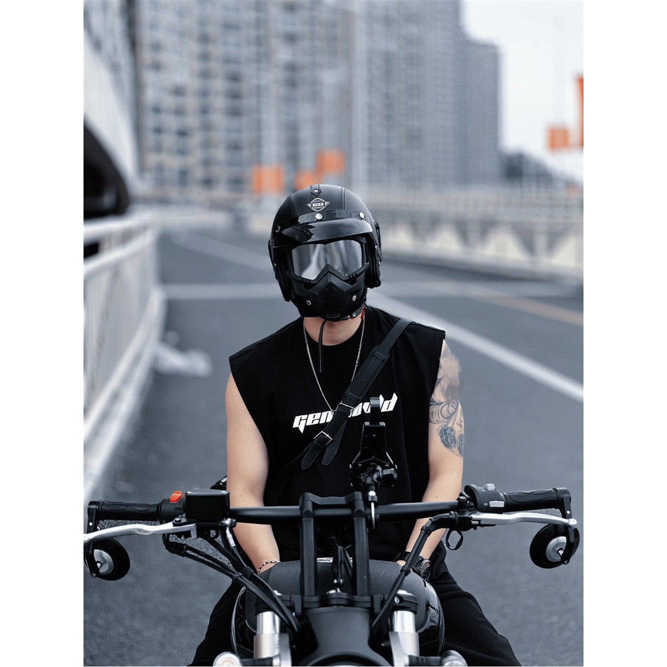 블랙 반모 1 스쿠터 티슈 클래식 바이크 챙 헬멧 M 오토바이 하이바 스페이스 증정 M 1 클래식 블랙 챙 티슈 증정 - 상세 이미지 2