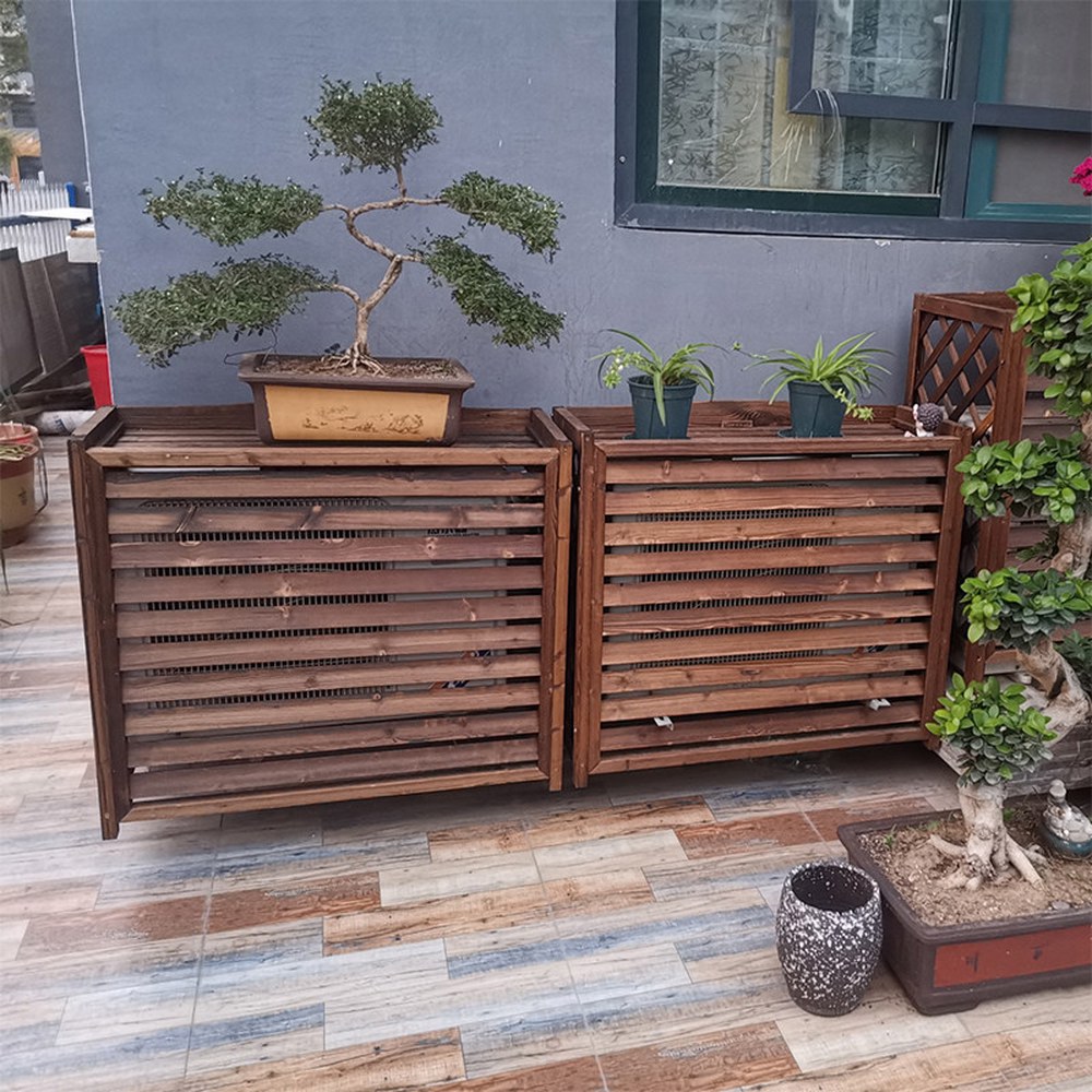 목재 실외기 가림막 80X32X70 커버 에어컨 그늘막 부식방지 - 상세 이미지 3