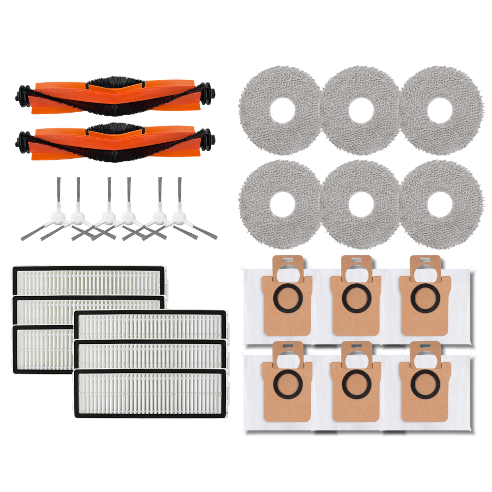 [호환] 샤오미 X20+ 소모품 물걸레 더스트백 필터 브러쉬 6개월 세트 - 상품 이미지
