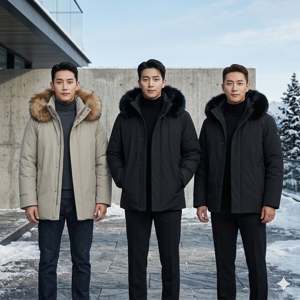 네파 겨울 남자 역시즌 아웃도어룩 고어텍스 윈드스토퍼 프리미엄 구스다운 패딩점퍼 - 상세 이미지 5