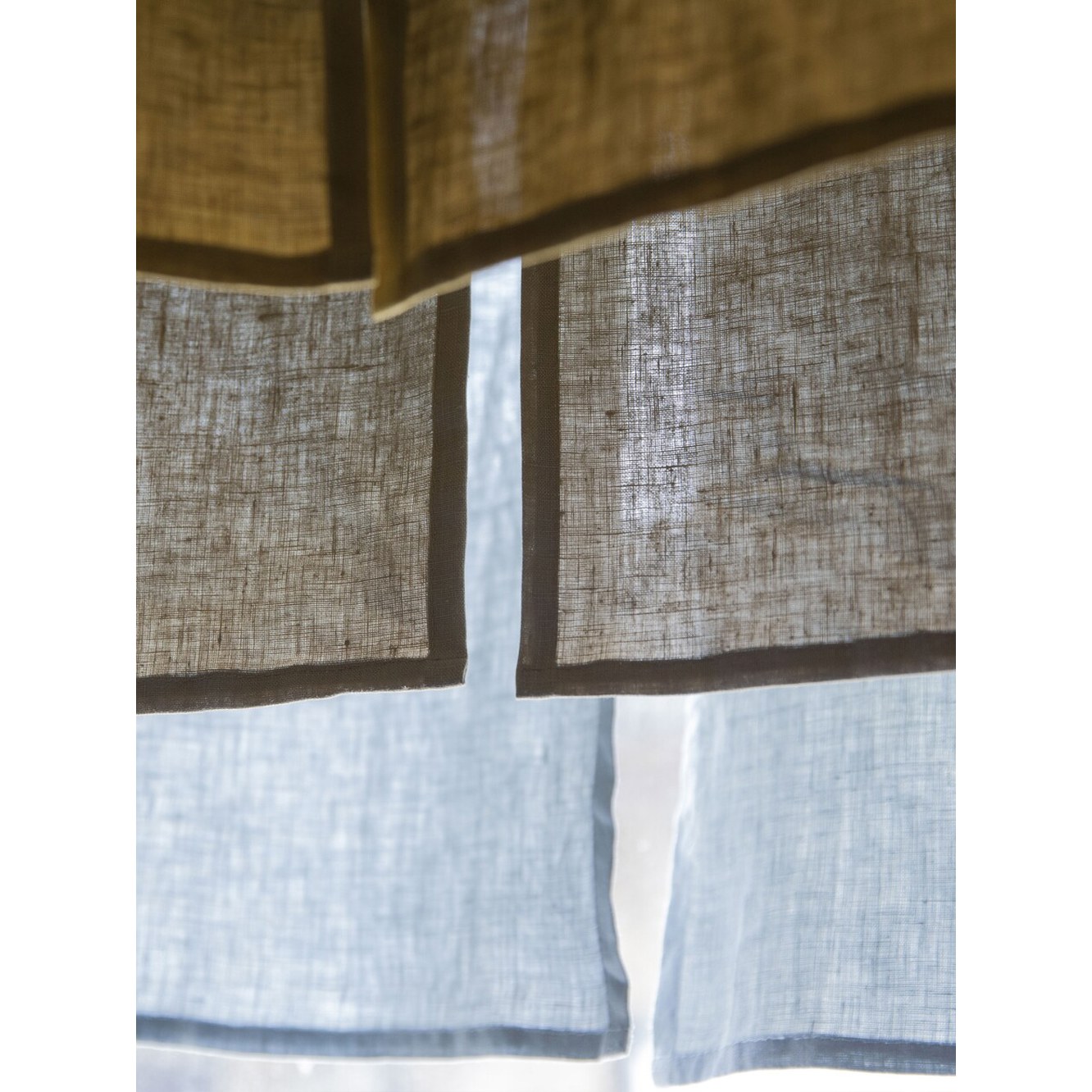 젖은 120cm 주방커튼 차양막 이슬에 100cm 높이 모시커튼 여름 소마 80x90cm 광목색 대마색 가리개 파티션 이슬에 젖은 베 80x90cm 높이 - 상세 이미지 2