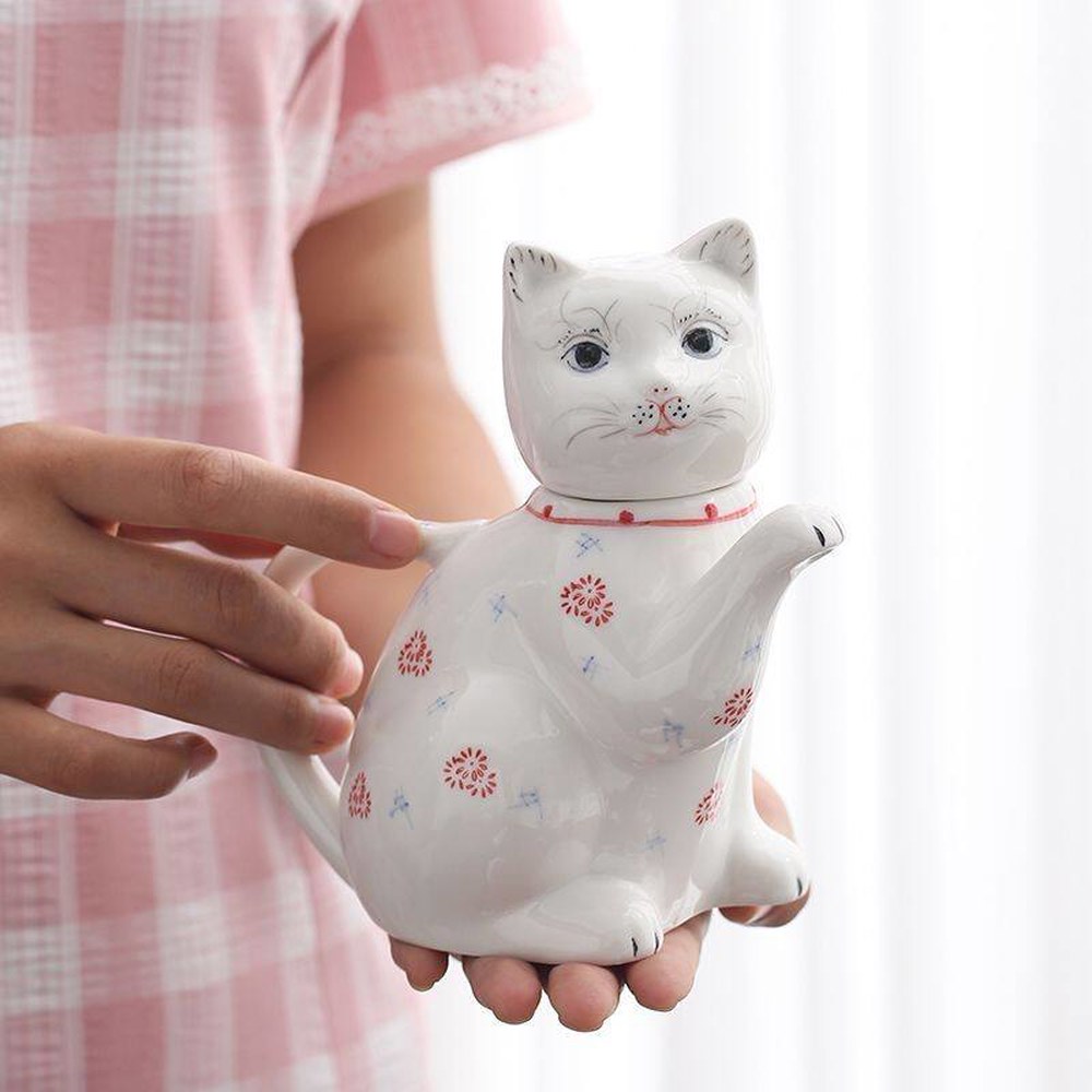 세트 캣 주전자의 차오차이 주전자 미니주전자 카페 고양이 용량 300ml 주방용품 냥이 커피 차오차이 캣 주전자의 용량 300ml - 상세 이미지 2