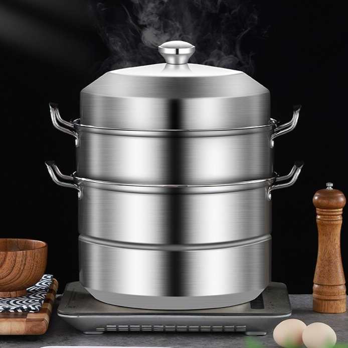 대형 찜솥 스텐 옥수수찜냄비 대게찜기 찜기세트 업소주방 조리도구 대형냄비 식당용품 - 상세 이미지 2