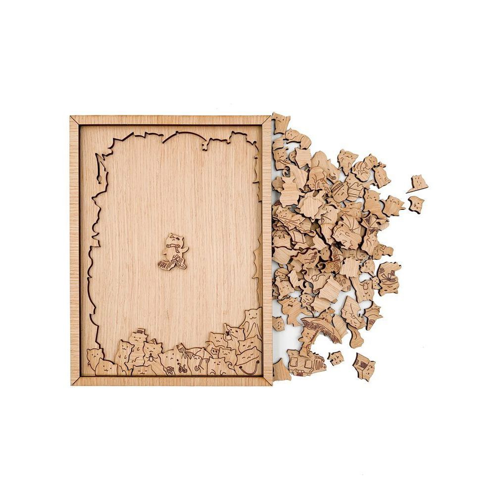 고양이 인분 DIY 액자형 랜덤 나무 100마리 향주머니 A0L 만들기 퍼즐 원목 랜덤 향주머니 인분 A0L - 상품 이미지