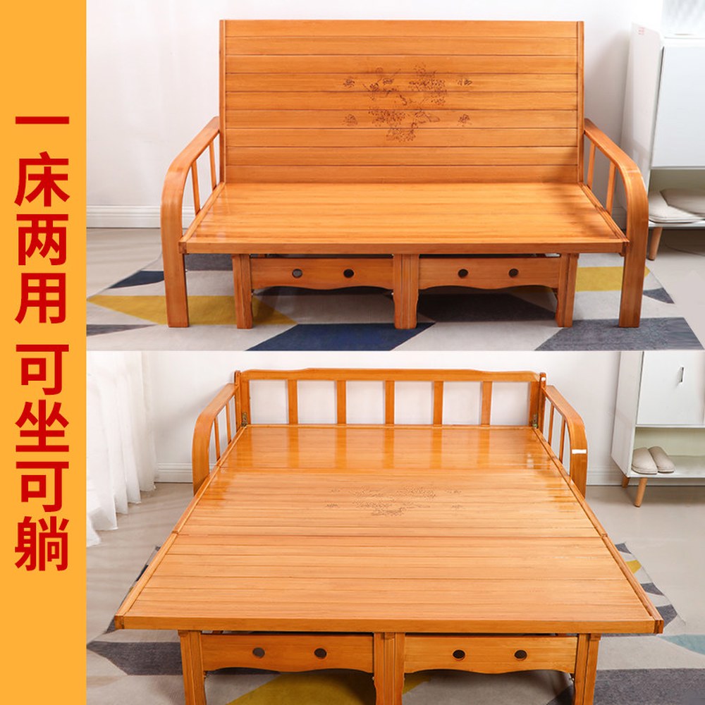 데크 대나무 접이식침대 80x188x32cm 야외 여름낮잠침대 1 초강제고정 가로80 길이188 높이32cm - 상세 이미지 2