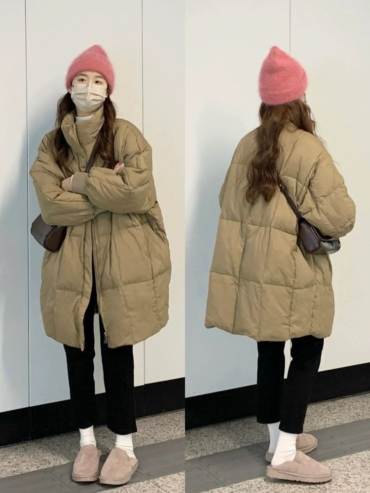티셔츠 하이넥 반목폴라 터틀넥 반목티 오버핏 여성 폴라티 이너 여자 기모 겨울 긴팔 데일리 - 상세 이미지 5