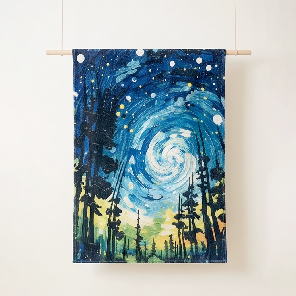 극세사 담요 사계절 여름 블랑켓 무릎담요 명화 쇼파 블랭킷 유화, 130x150cm 이미지 6