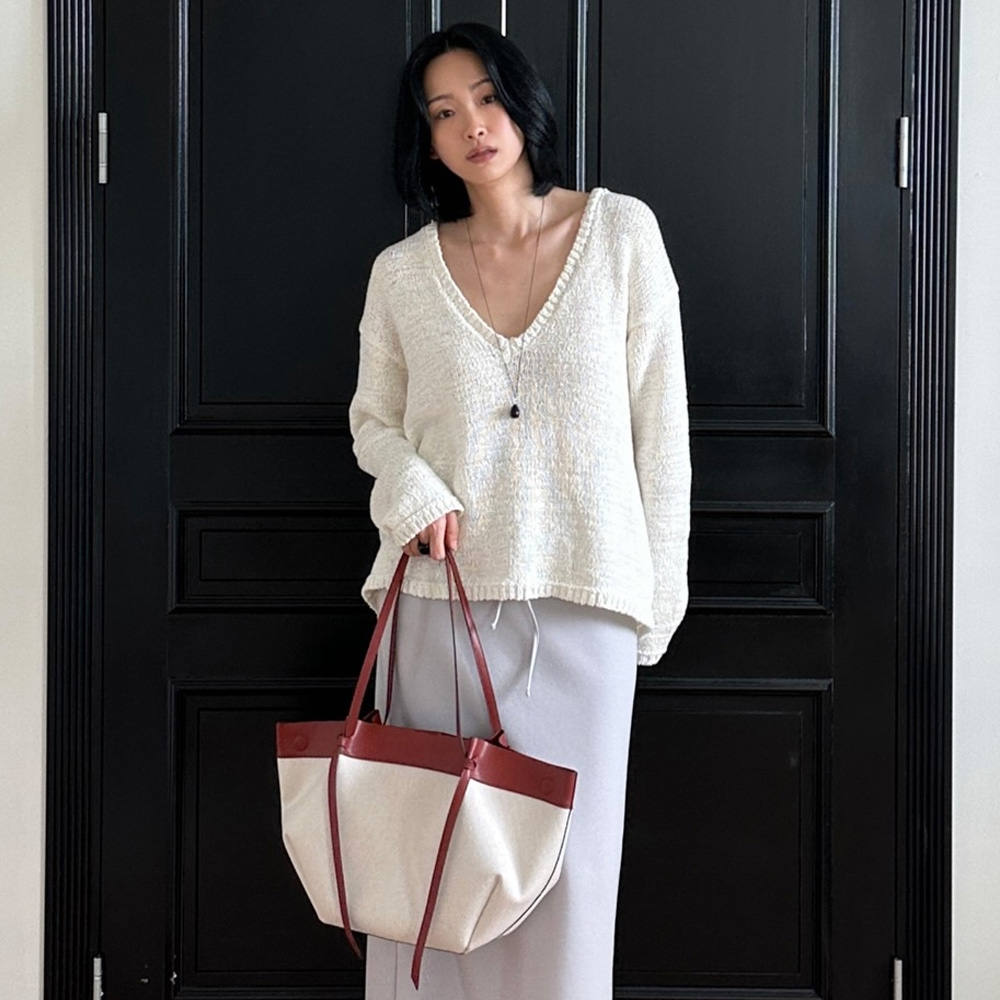 [찰스앤키스] XL 칼라 캔버스 토트백 CK2-30671782-2 - 상세 이미지 4
