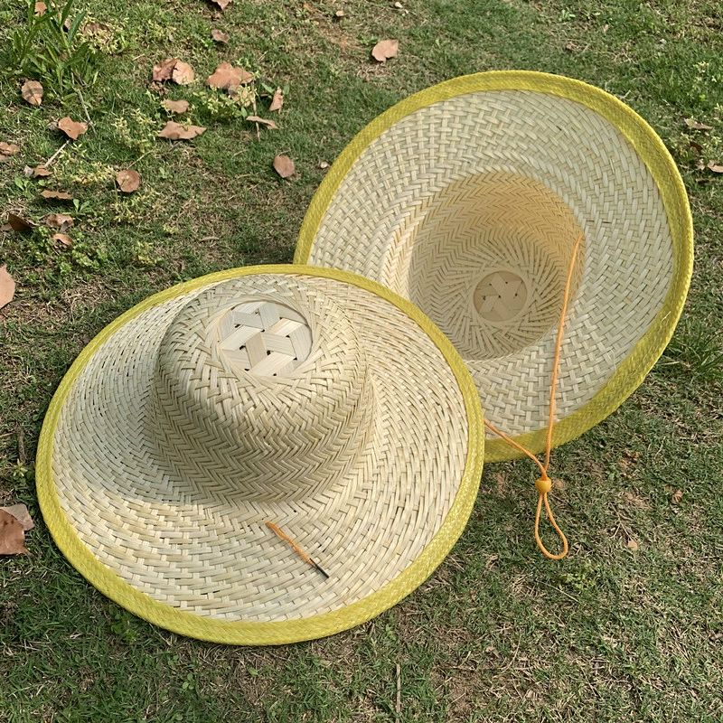 월남모자 농부모자 왕챙 삿갓 라탄 밀짚모자 야외 대나무 편집 모자 1개 직경 약 40cm - 상세 이미지 4